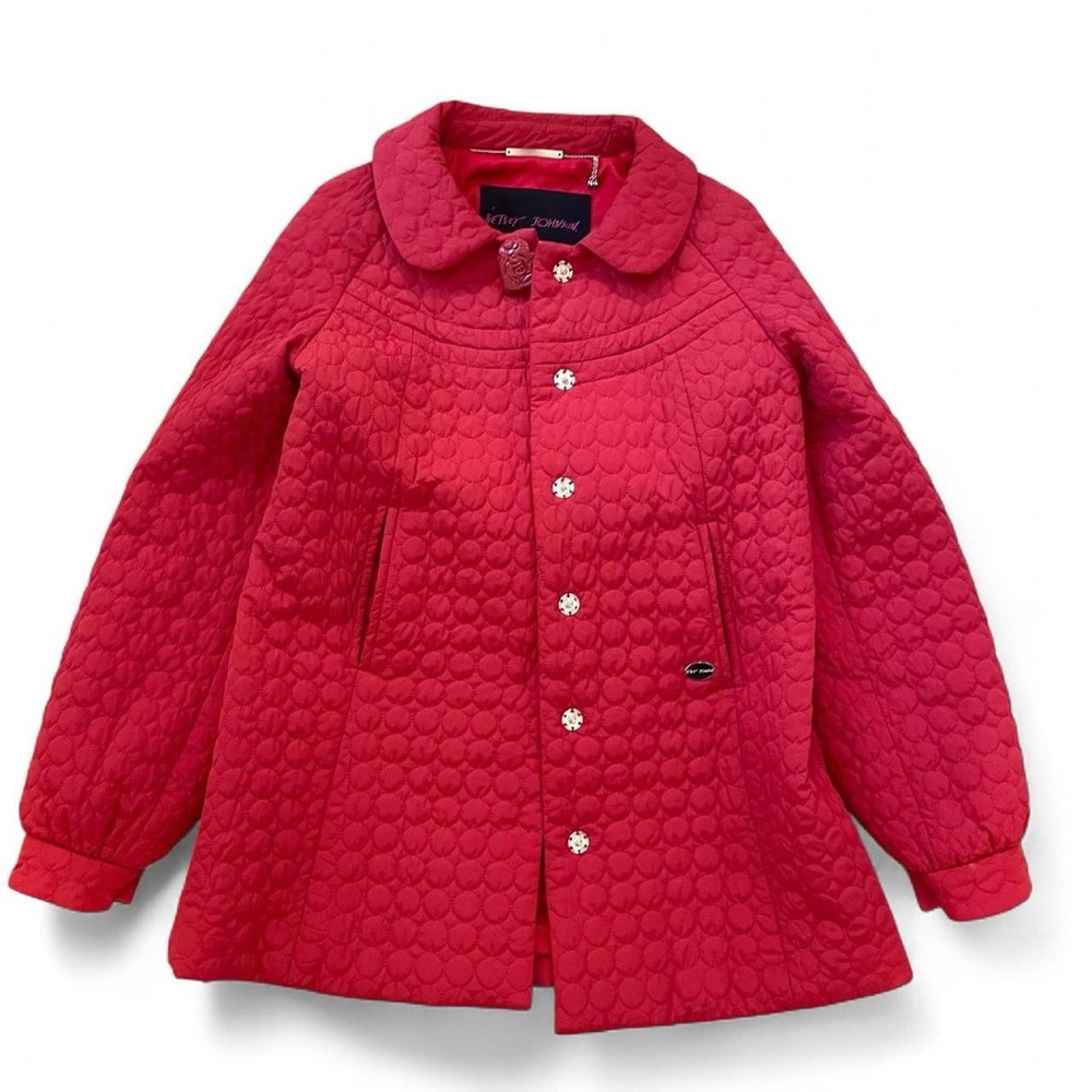 Betsey Johnson Quilted Babydoll Puffer Coat